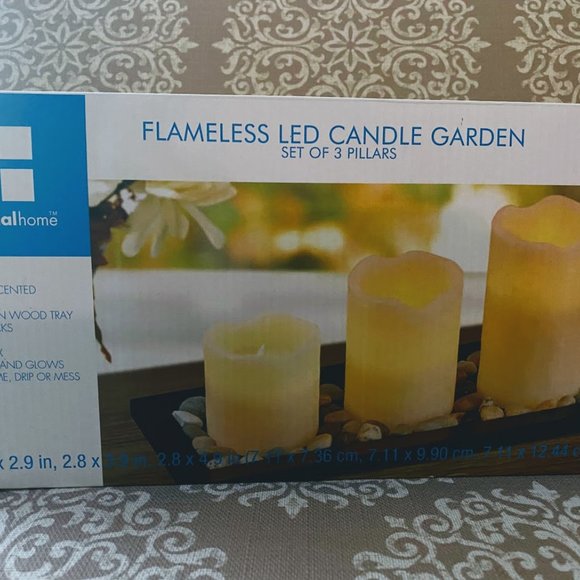 Decorative Tray w/ 3 Flameless candles - Picture 6 of 9